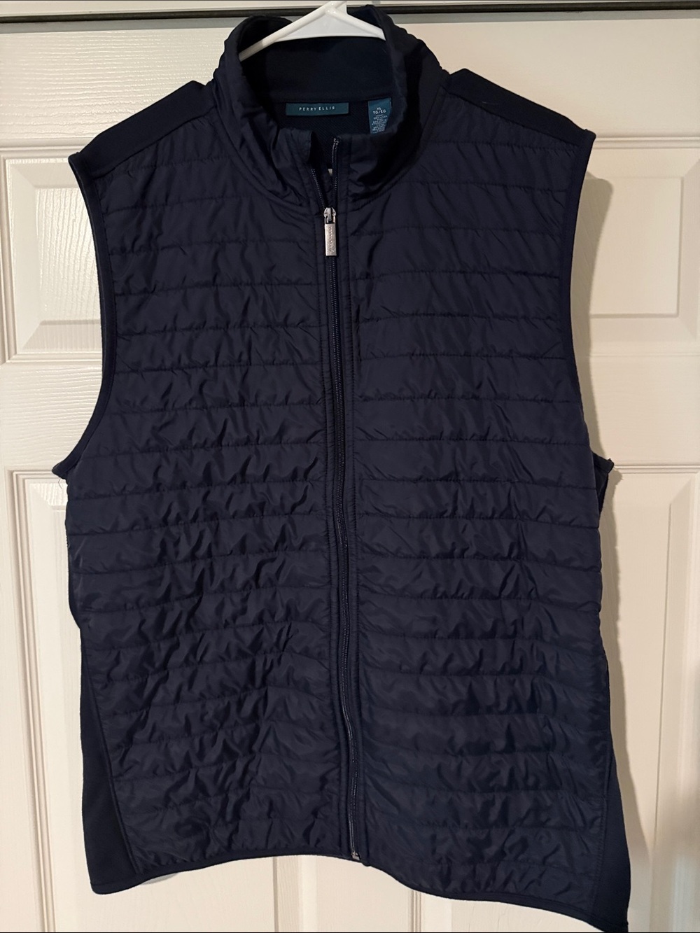 Perry Ellis Quilted Navy Vest for Men
